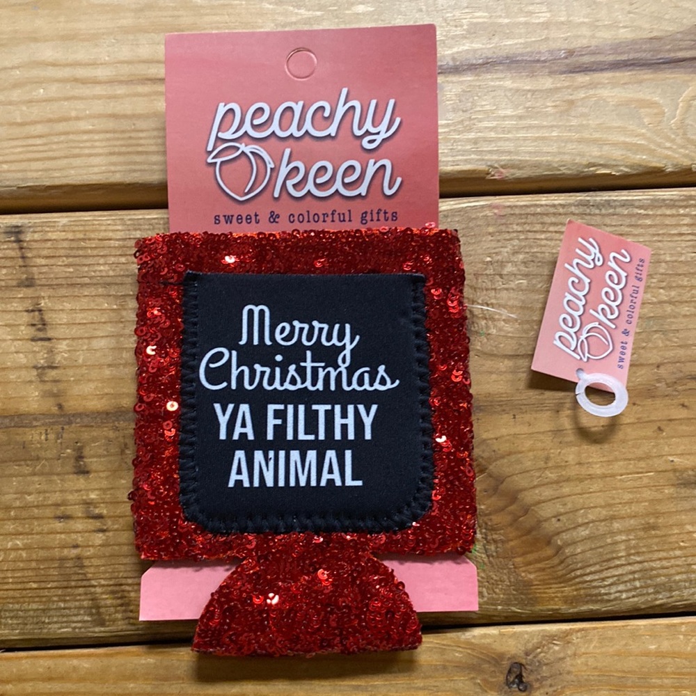 Peachy Keen Christmas Can Holder